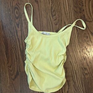 Yellow zara tank top